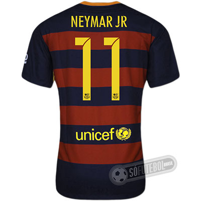 Camisa Barcelona - Modelo I - NEYMAR JR #11