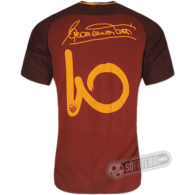 Camisa Roma - Modelo I (TOTTI #10 Assinatura)